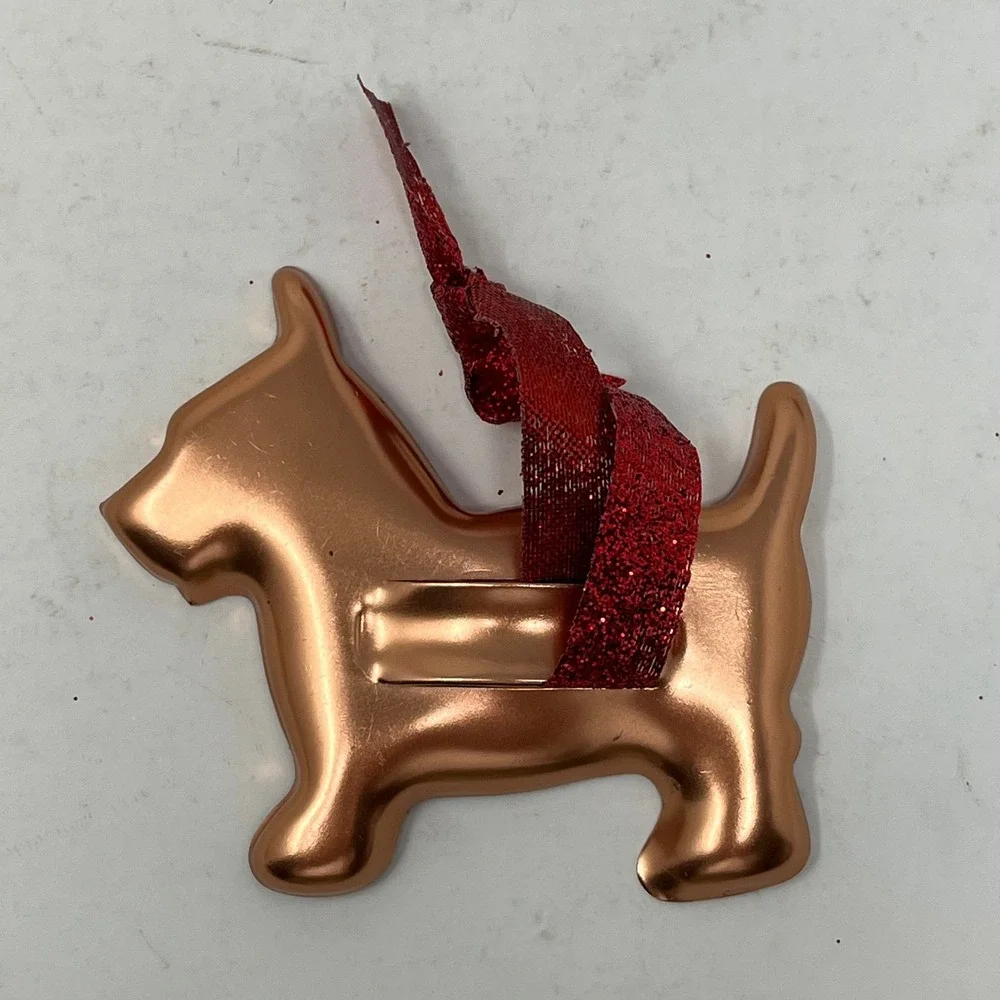Vintage Copper Cookie Cutter Set Holiday Christmas Shapes 10pc Tree Star